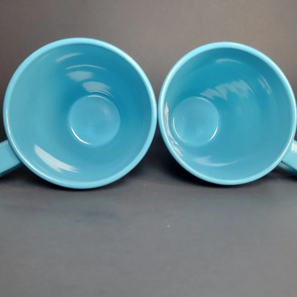 2 IKEA Fargrik Mug Turquoise Blue Green Coffee Tea Mug #21533